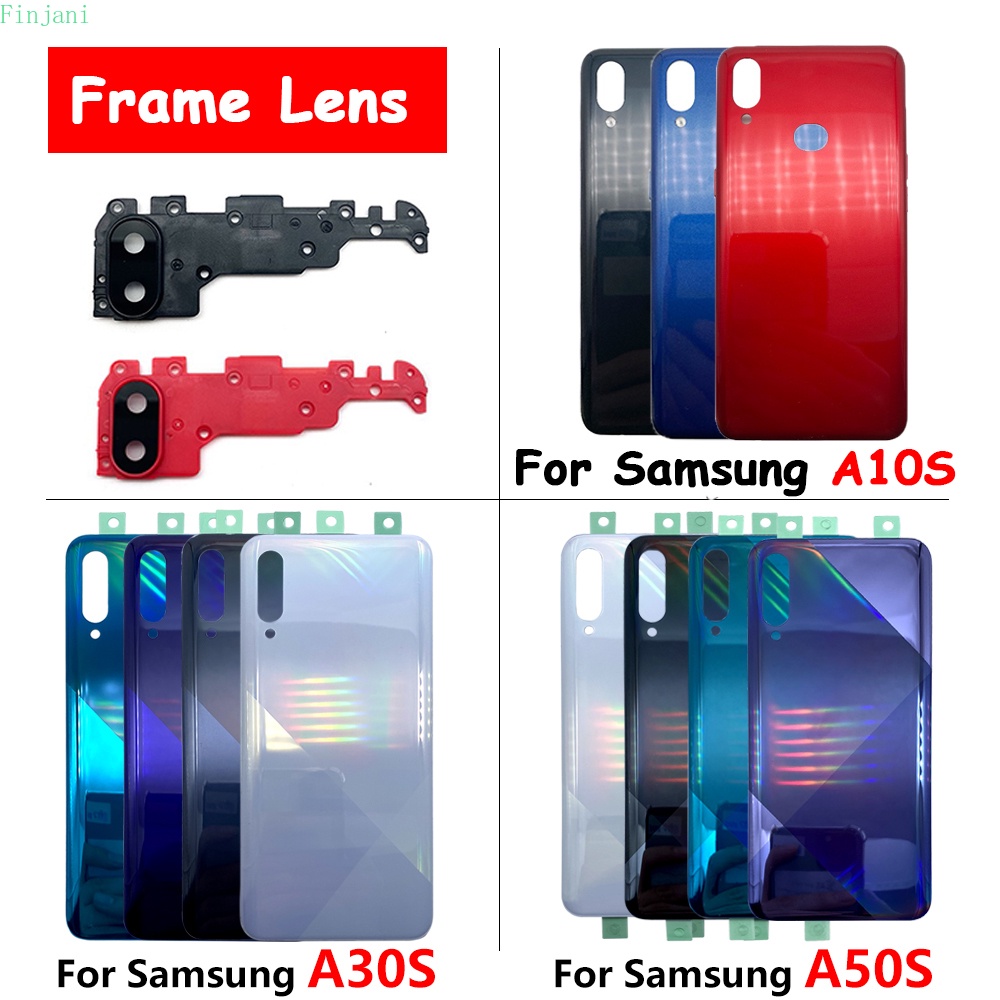 ใหม่ ฝาครอบแบตเตอรี่ด้านหลัง พร้อมเลนส์กล้อง สําหรับ Samsung Galaxy A10s A20s A30s A50S
