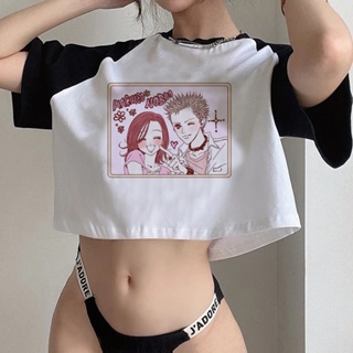 เสื้อครอปท็อป Nana สไตล์วินเทจ 90s สําหรับผู้หญิง