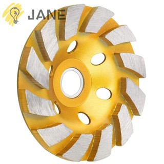 Jane จานเจียรเทอร์โบ โลหะอัลลอย สามแถว 12 ส่วน ทนทาน 4 นิ้ว สําหรับเครื่องเจียรมุม