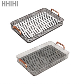 Hhihi Tray  Antislip Double Layer Plastic Cup Storage Table for Home