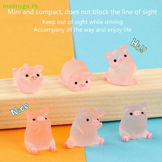 Monnygo ตุ๊กตาหมูจิ๋ว DIY สําหรับตกแต่งสวน แดชบอร์ดรถยนต์