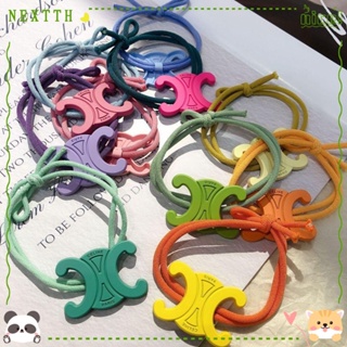 Nextth ยางมัดผมหางม้า แบบยืดหยุ่น น่ารัก สีแคนดี้ สําหรับเด็กผู้หญิง