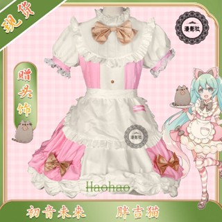 ชุดคอสเพลย์ Hatsune miku Pusheen ชุดกระโปรง สําหรับเด็ก