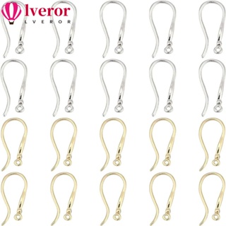 Lveror ตะขอต่างหู สเตนเลส ชุบทอง สีเงิน พร้อมห่วง แฮนด์เมด DIY