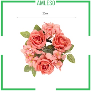 [Amleso] พวงหรีดเชิงเทียนประดิษฐ์ ลายดอกไม้ สไตล์โบโฮ