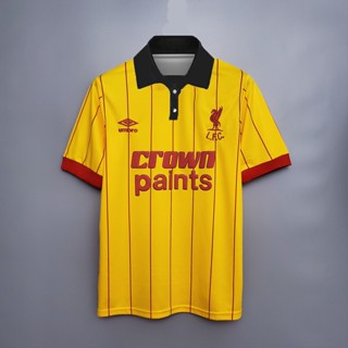 เสื้อกีฬาแขนสั้น ลายทีมชาติฟุตบอล Liverpool 81-84 ชุดเยือน แบบแห้งเร็ว สไตล์เรโทร