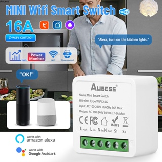 Tuya Mini 16a/10aโมดูลสวิทช์Wifi Smart Life Application Control 2 Way Work Switchสำหรับบ้านสมาร์ทสำหรับAlexa Home Aube