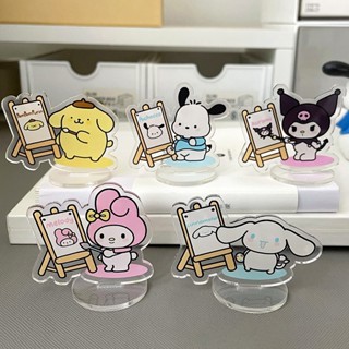 SANRIO ของเล่นอะคริลิคใส รูปการ์ตูน Kuromi Cinnamoroll Melody แบบสร้างสรรค์ เหมาะกับของขวัญ สําหรับเด็ก