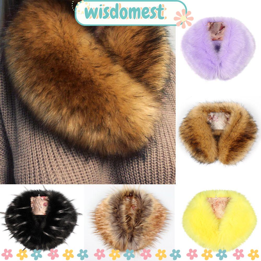 Wisdomest ผ้าพันคอ ผ้าคลุมไหล่ ขนเฟอร์เทียม สําหรับผู้หญิง