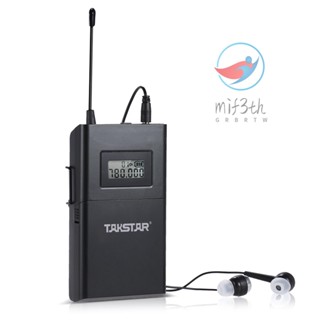 Mifamily)takstar WPM-200R UHF เครื่องรับสัญญาณเสียงไร้สาย หน้าจอ LCD 6 ช่องทาง 50 เมตร พร้อมหูฟังอินเอียร์ ขายดี 1