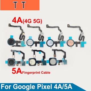  อะไหล่ปุ่มโฮมเซนเซอร์สัมผัสลายนิ้วมือ แบบเปลี่ยน สําหรับ Google Pixel 4A 5A 4G 5G