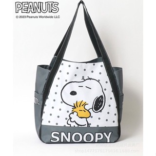 กระเป๋าสะพายไหล่ ทรงโท้ท ขนาดใหญ่ จุของได้เยอะ ลายการ์ตูน Snoopy น่ารัก สไตล์เกาหลี และญี่ปุ่น สําหรับคุณแม่ 2023