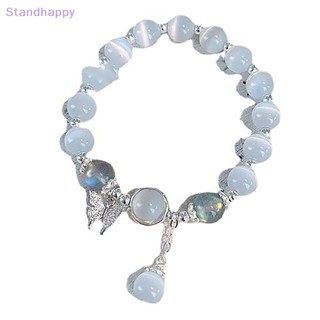 Standhappy สร้อยข้อมือคริสตัล โอปอล สีฟ้า เครื่องประดับ สําหรับผู้หญิง