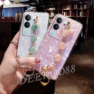 เคสโทรศัพท์มือถือ พร้อมสายโซ่คล้อง หรูหรา สําหรับ VIVO V29 V27 V27e Y78 Y27 Y36 Y02 Y02T Y02A X90 Pro 5G 4G