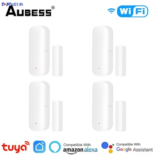 Tuya เซนเซอร์ตรวจจับแม่เหล็กอัจฉริยะ WiFi ติดประตู หน้าต่าง บ้าน Alexa Google