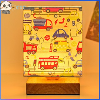 ❉ดีที่สุด❉ โคมไฟตั้งโต๊ะ ผ้าลินิน ชาร์จ USB สําหรับเด็ก