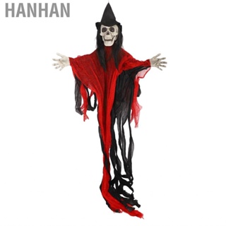 Hanhan Halloween Hanging Ghosts Press Control  Operated Voice Lifelike Decorations for Indoor