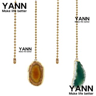 Yann1 สายโซ่ดึงพัดลมเพดาน สีน้ําตาล สีเหลือง และสีเขียว 2 ชิ้น