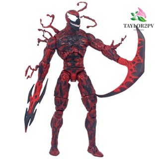 Taylor2pv โมเดลฟิกเกอร์ Venom Venom Action Figure เวอร์ชั่นการ์ตูนอนิเมะ Venom Carnage Spiderman ของเล่นสําหรับเด็ก