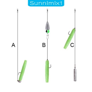 [Sunnimix1] ชุดเหยื่อตกปลา รูปหนอน ปลาแพนฟิช ปลาอาทิตย์ 12 ชิ้น