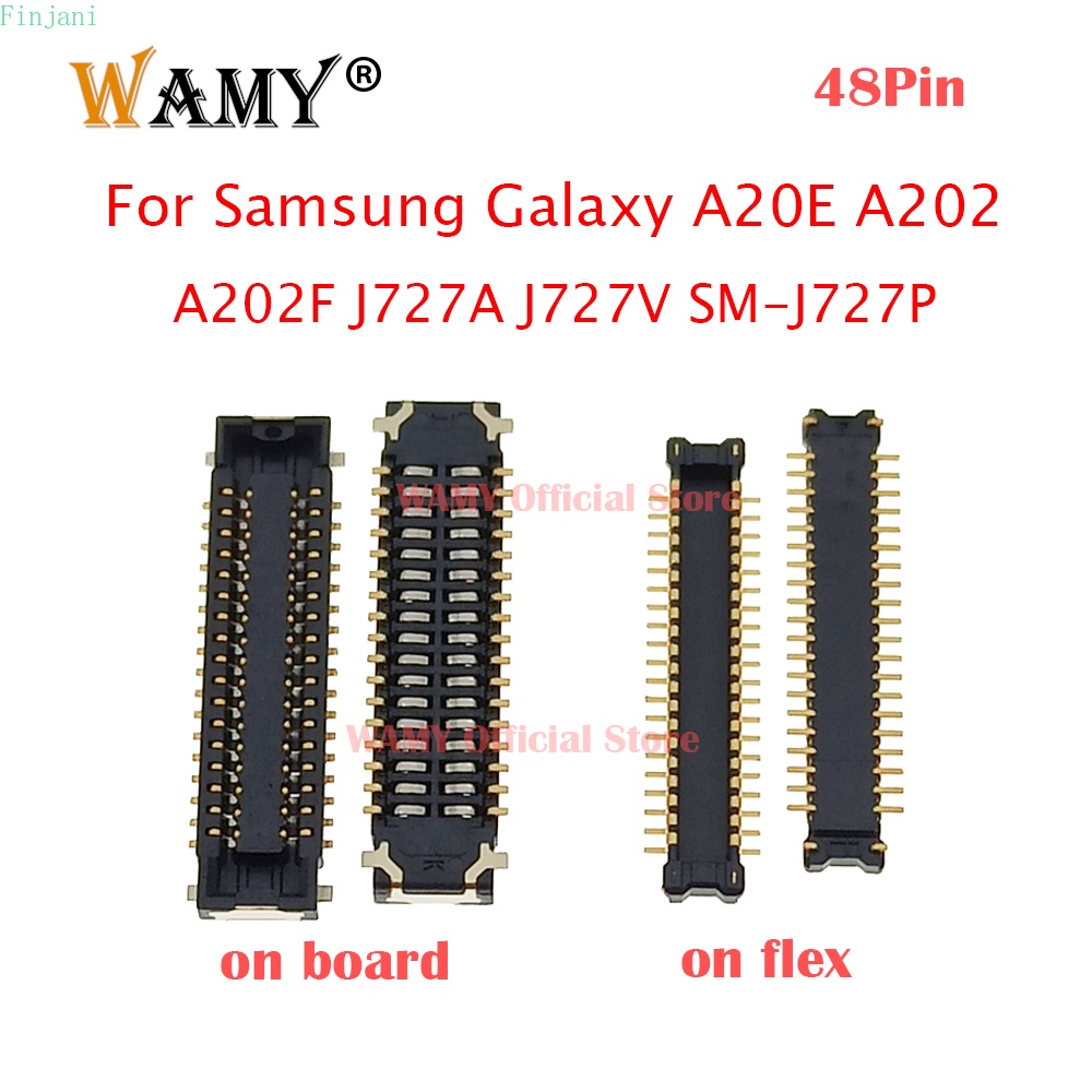 ใหม่ ปลั๊กเชื่อมต่อหน้าจอ FPC หน้าจอ LCD 34pin สําหรับ Samsung Galaxy A20E A202 A202F J727A J727V SM-J727P 2-5 ชิ้น