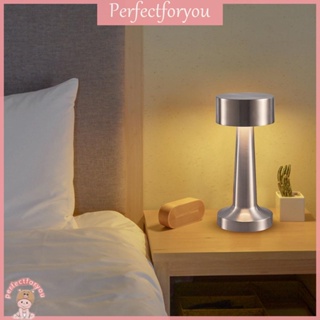 ❥Perfectfu โคมไฟตั้งโต๊ะ LED ชาร์จ USB หรี่แสงได้ แบบพกพา ทนทาน สําหรับตกแต่งร้านอาหาร บาร์