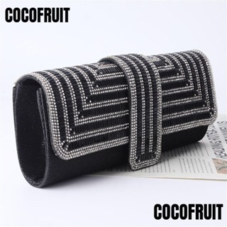 Cocofruit กระเป๋าสะพายไหล่ กระเป๋าถือ ประดับเพชรเทียม หรูหรา สําหรับสตรี