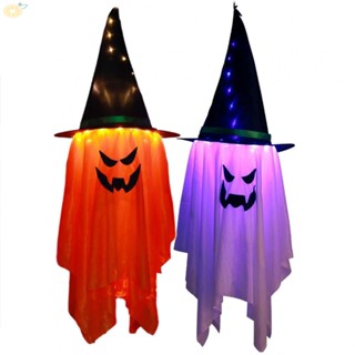 【VARSTR】Halloween Led Flashing Light Hanging Pumpkin Hat Lamp Props Party Spooky Decor