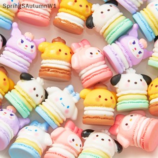 [SpringSAutumnW] แผ่นกาวเรซิ่น ลายการ์ตูนอนิเมะ Sanrio น่ารัก 3D สีมาการอง สําหรับทําเครื่องประดับ ตกแต่งเคสโทรศัพท์ DIY 2 ชิ้น [TH]