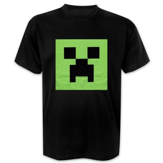 เสื้อยืดคอกลม แขนสั้น ผ้าฝ้าย 100% พิมพ์ลายเกม minecraft พลัสไซซ์ สําหรับผู้ชาย