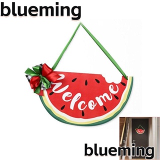 Blueming2 ป้ายไม้แขวนประตู ลายแตงโม Welcome ทนทาน สําหรับแขวนประตูคาเฟ่