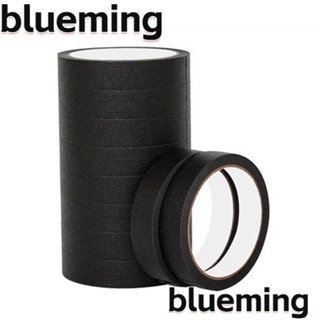 Blueming2 เทปกระดาษกาว สีดํา 1 นิ้ว x 55 หลา 10 แพ็ค