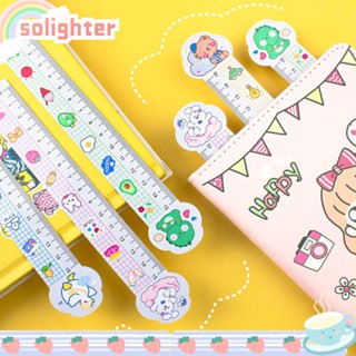 Solighter ไม้บรรทัด แบบใส อเนกประสงค์ 15 ซม. 2 In 1 สําหรับวาดภาพ DIY