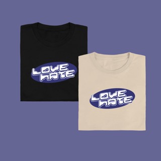 [S-5XL]Love Hate เสื้อยืด T-shirt Unisex Cotton 100%