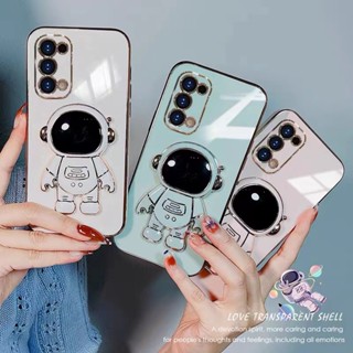 เคสโทรศัพท์มือถือแบบนิ่ม บางมาก ลายนักบินอวกาศ พร้อมที่ตั้งวาง หรูหรา สําหรับ Samsung Galaxy A24 M14 F14 M54 4G 5G S23 FE