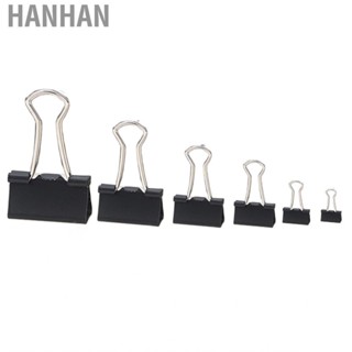 Hanhan Bag Clips Wear Resistant Stainless Steel Iron Binder for  Clothes Office Household School Black