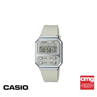 CASIO นาฬิกาข้อมือ CASIO รุ่น A100WEF-8ADF วัสดุเรซิ่น สีเทา