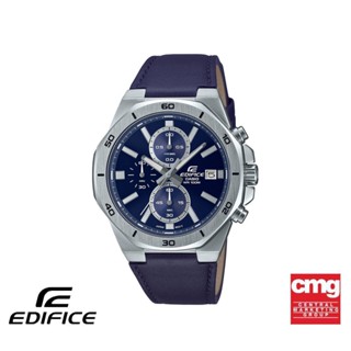 CASIO นาฬิกาข้อมือผู้ชาย EDIFICE รุ่น EFV-640L-2AVUDF สายหนัง สีน้ำเงิน