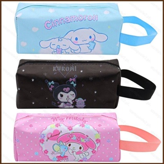 Kira Sanrio Kuromi Cinnamoroll กระเป๋าดินสอ หนัง PU ลายการ์ตูนน่ารัก ความจุขนาดใหญ่ สําหรับนักเรียน