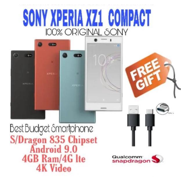 [พร้อมส่ง] สมาร์ทโฟน Sony Xperia XZ1 Compact 20MP 5.2 นิ้ว CellPhone 4G WIFI Android (4+32GB)(4G LTE)(ของแท้ 100% ใช้แล้ว 98%)