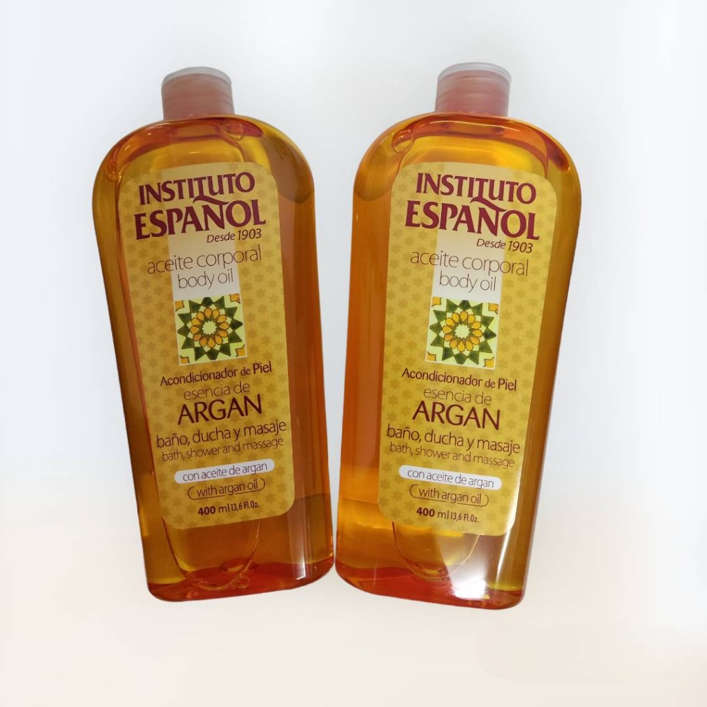 ไม่แท้คืนเงิน Instituto Espanol argan Essence body oil 400ml.บอดี้ออยล์บำรุงผิวจากอาร์แกน