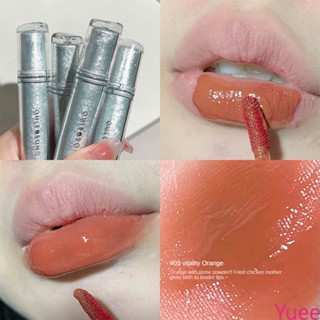 Oulesong Mirror Rich Lip Glaze ไวท์เทนนิ่งกระจกทนทาน Doodle ลิปสติกไวท์เทนนิ่งไม่ง่ายที่จะตก yuee