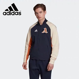 เสื้อแจ็กเก็ตเบสบอล ปักลายโลโก้ Adidas 100% สําหรับผู้ชาย และผู้หญิง