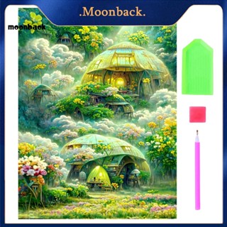 &lt;moonback&gt; ชุดงานจิตรกรรมเม็ดบีด ทรงเพชร 5d หลากสีสัน สําหรับตกแต่งบ้าน Diy