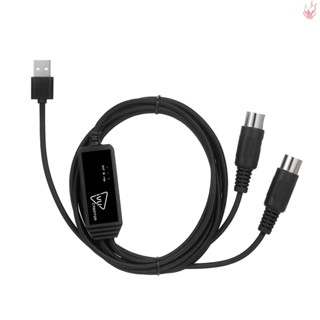 Y-ivu อะแดปเตอร์แปลงสายเคเบิ้ล MIDI 5 Pin เป็น USB สําหรับ Various OS