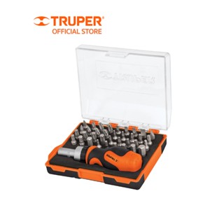 TRUPER 17845 ไขควงด้ามฟรี mini พร้อม ดอกไขควง 37 หัว