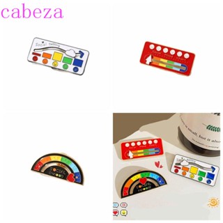 Cabeza เข็มกลัดอัลลอย ลายสีรุ้งน่ารัก ใช้แบตเตอรี่เคลือบ สําหรับงานปาร์ตี้