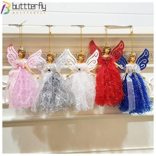 Buttterfly จี้ตุ๊กตานางฟ้า ขนาด 19*12 ซม. หลากสี สําหรับแขวนตกแต่งบ้าน ปาร์ตี้คริสต์มาส