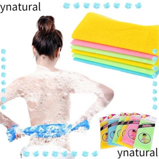 Ynatural 1/3/5 ชิ้น สุ่มสี ผ้าอาบน้ํา แฟชั่น ไนลอน ขัดผิว ทําความสะอาดร่างกาย