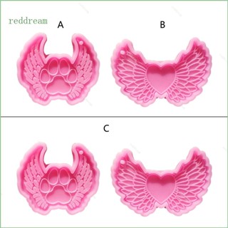 Redd แม่พิมพ์ซิลิโคน อีพ็อกซี่ คริสตัล รูปปีกนางฟ้า สีแดง สําหรับทําพวงกุญแจ